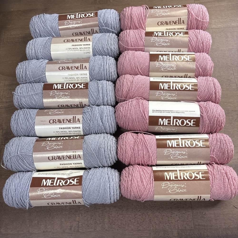 Melrose Cravenella Fashion Yarn Columbine Pearl Grey Skein Wool/Rayon